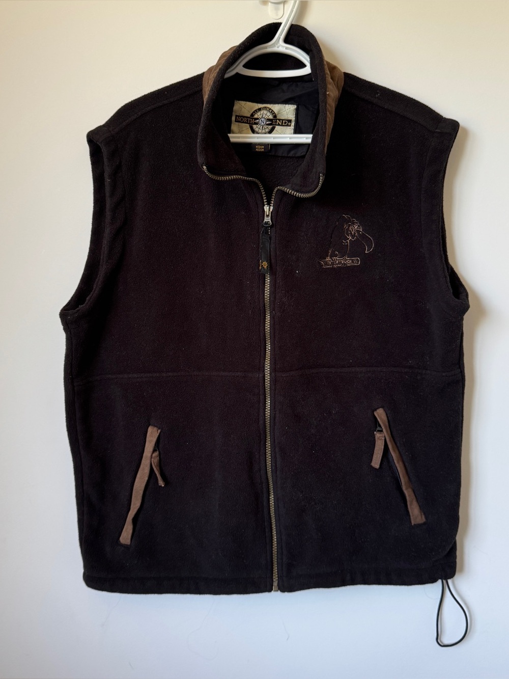 Vintage North End Fleece Vest Outdoor Utility Fisherman Core Mens Medium